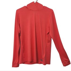 The North Face Lightweight Hooded Top Orange Long Sleeve Womens Size Large